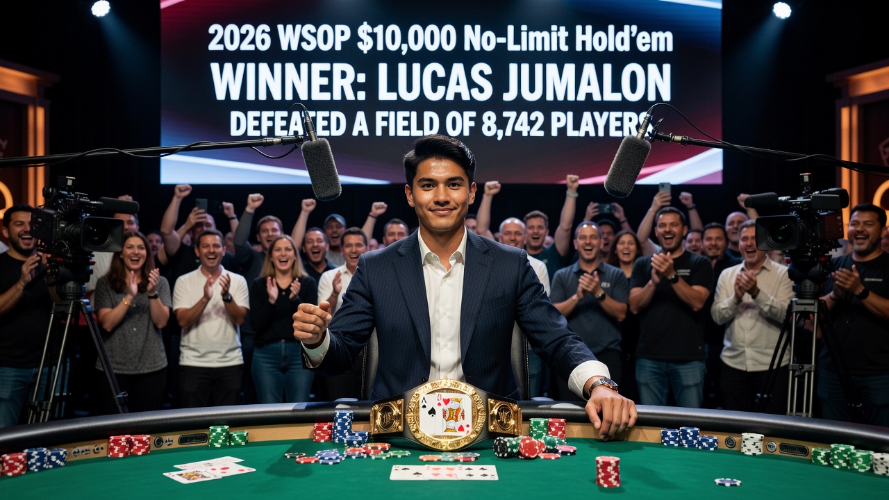 Final table action during the 2026 WSOP Main Event at Horseshoe Las Vegas